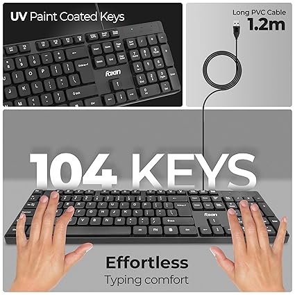 FOXIN Keysoft Wired USB Keyboard - Image 3