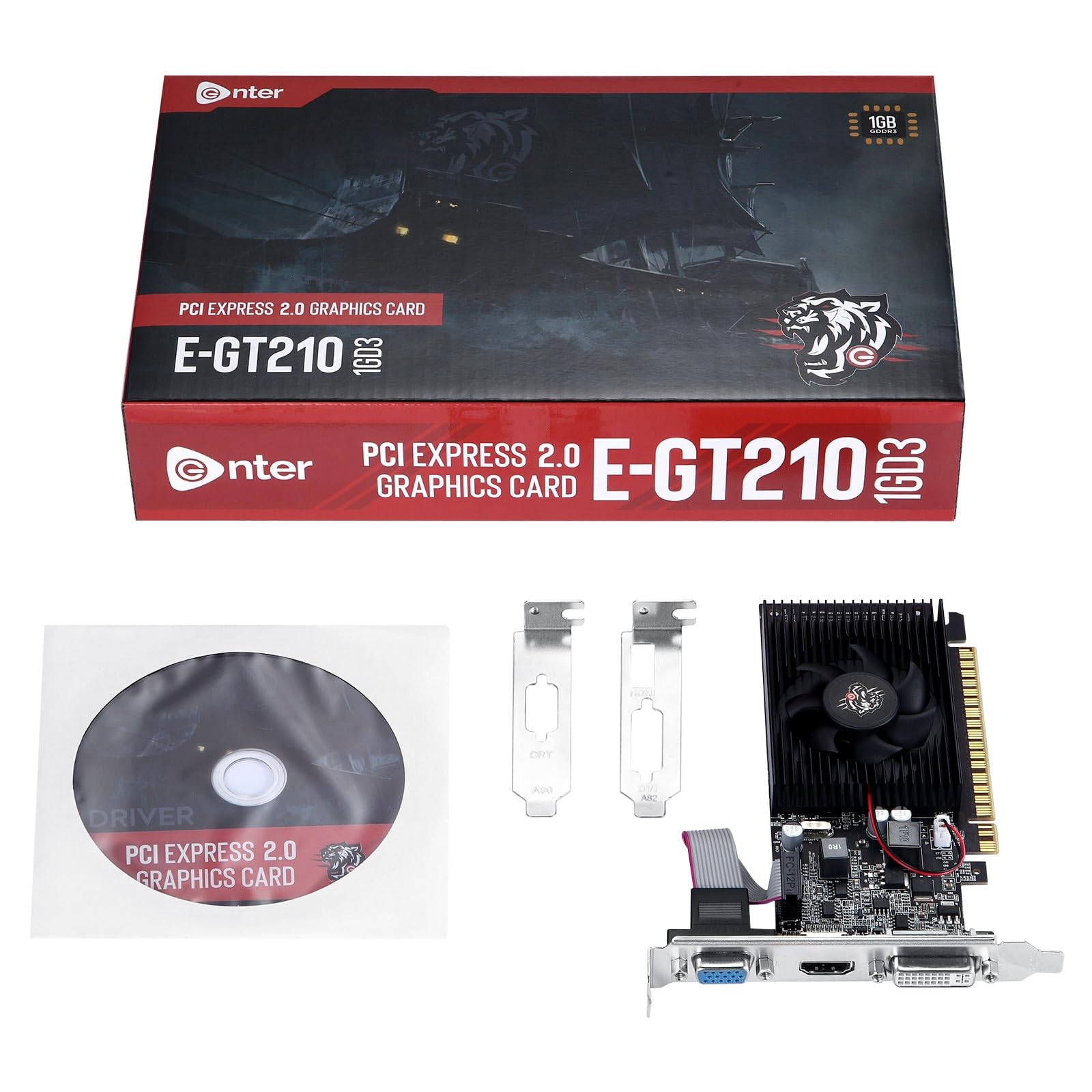 Enter PCI Express 2.0 Graphics Card E-GT10 2GD3 - Electronics