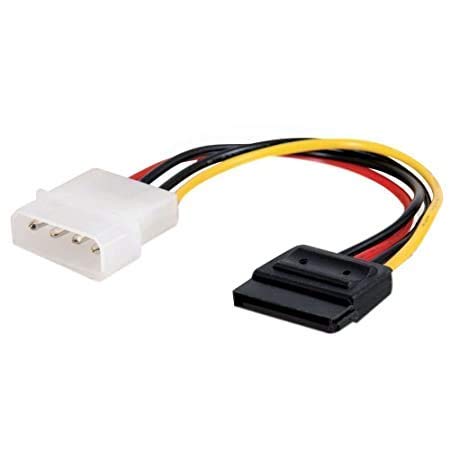 LipiWorld Combo SATA III Data Cable with Locking Latch + Molex to SATA Power Cable – Pack of 2 - Cable & Connector by HP